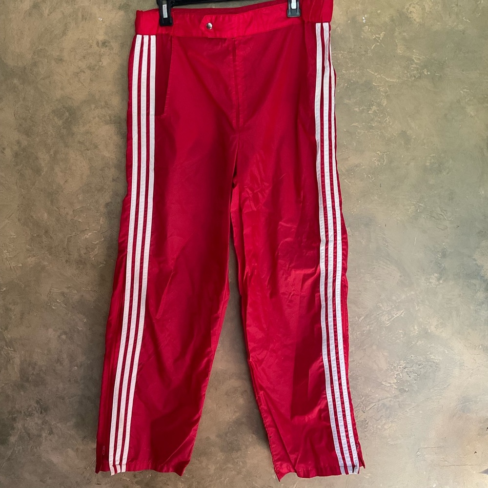Vintage 70s 80s Adidas Three Stripes Nylon Windbreaker Track Pants